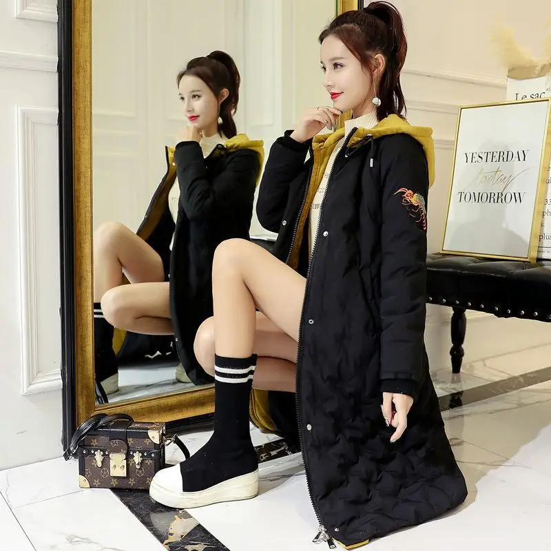 2019 New Style Winter-Cotton-padded Clothes Women's Mid-length over-the-Knee Korean-style Hooded down Jacket Cotton-padded Cloth
2019 New Style Winter-Cotton-padded Clothes Women's Mid-length over-the-Knee Korean-style Hooded down Jacket Cotton-padded Cloth
