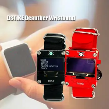Portable ESP8266 Clock WiFi Deauther LED Indicator Smart Watch OLED Display Multi Protection Attack Wristband Development Board
Portable ESP8266 Clock WiFi Deauther LED Indicator Smart Watch OLED Display Multi Protection Attack Wristband Development Board