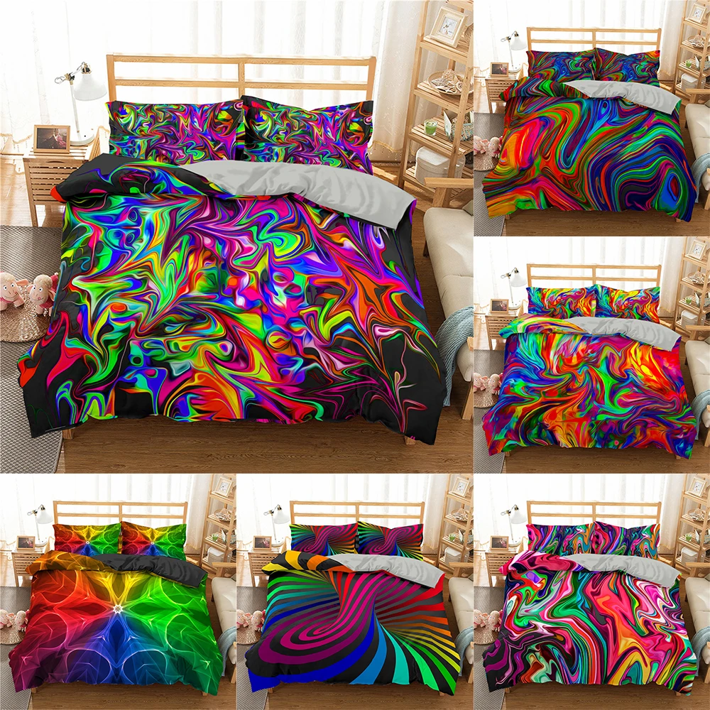 3D Psychedelic Bedding Set 2/3Pcs Abstract Rainbow Color Oil Paintings Duvet Cover Set Single/Double/Twin/Full/Queen/King Size
3D Psychedelic Bedding Set 2/3Pcs Abstract Rainbow Color Oil Paintings Duvet Cover Set Single/Double/Twin/Full/Queen/King Size