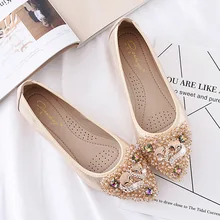 

Women Flat Casual Shoe Ballet Shoes Spring Bling Rhinestone Shine Crystal Pointed Toe Flat