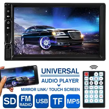 7" Car Radio 2 Din Player HD Touch Screen bluetooth FM TF USB 2.0 with Rearview Camera Remote Control Universal Car Player MP5
7" Car Radio 2 Din Player HD Touch Screen bluetooth FM TF USB 2.0 with Rearview Camera Remote Control Universal Car Player MP5