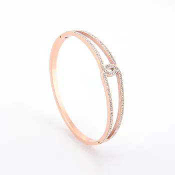 2019 New Rose Gold Stainless Steel Metal Fancy Craft Zircons Bangle Birthday Holiday Gift Bulk Christmas Gift for Girlfriend
2019 New Rose Gold Stainless Steel Metal Fancy Craft Zircons Bangle Birthday Holiday Gift Bulk Christmas Gift for Girlfriend
