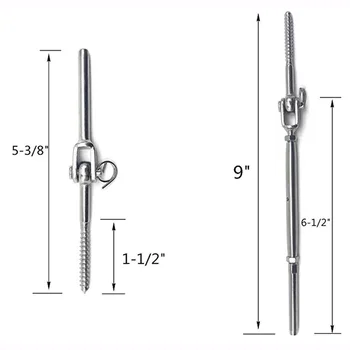 10pcs Balustrade Set Stainless Steel Wire Rope DIY Swage Fork Turnbuckle Urnbuckle Closed Body Bottlescrew Boats Hardware
10pcs Balustrade Set Stainless Steel Wire Rope DIY Swage Fork Turnbuckle Urnbuckle Closed Body Bottlescrew Boats Hardware