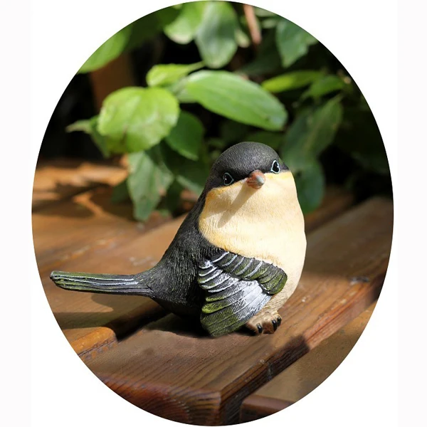 Pair Lifelike Resin Bird For Toy Desk Home Garden Ornaments Decoration Pair Lifelike Resin Bird For Toy Desk Home Garden Ornaments Decoration