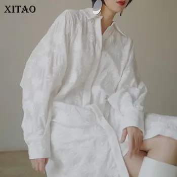 XITAO Elegant Jacquard Long Sleeve Shirt Fashion Wild Loose Plus Size Long Women Blouses White Women Clothes 2020 Trend DMY4776 
XITAO Elegant Jacquard Long Sleeve Shirt Fashion Wild Loose Plus Size Long Women Blouses White Women Clothes 2020 Trend DMY4776