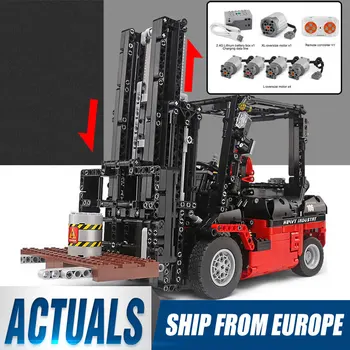 

Motor Power Custom Forklift Mk II Buildling Blocks Set Compatible Technic MOC-3681 Gabelstapler Set for Children