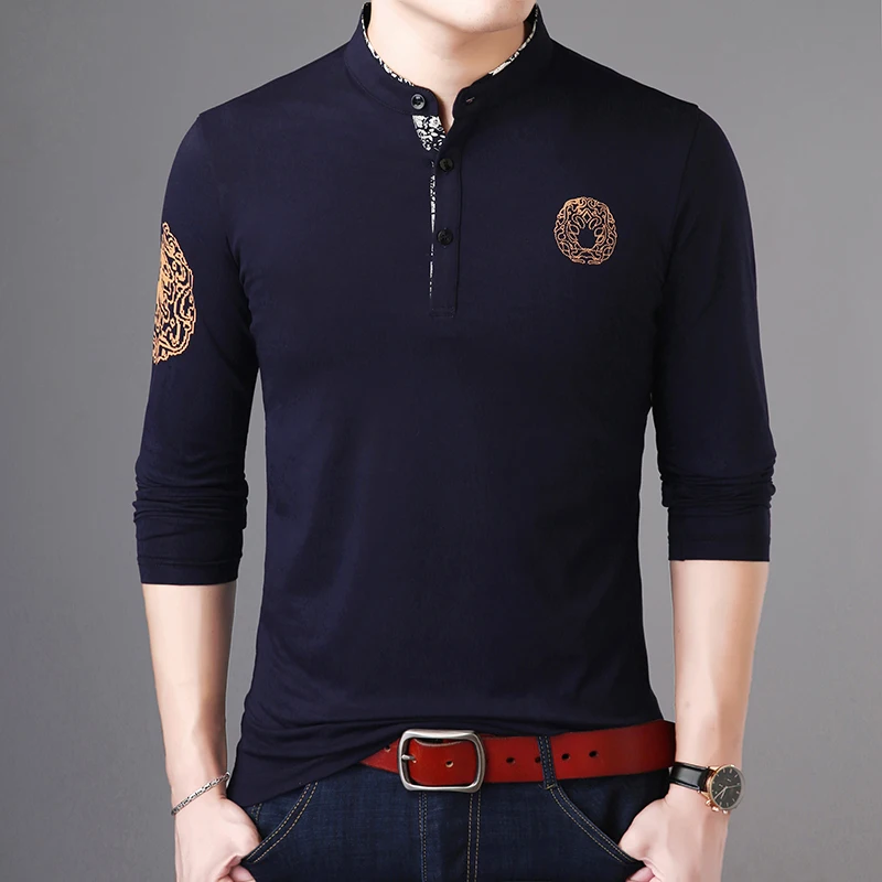 2020 New Fashion Brand Polo Shirt Mens Stand Collar Trends Tops Street Wear Mercerized Cotton Long Sleeve Polos Mens Clothing
2020 New Fashion Brand Polo Shirt Mens Stand Collar Trends Tops Street Wear Mercerized Cotton Long Sleeve Polos Mens Clothing