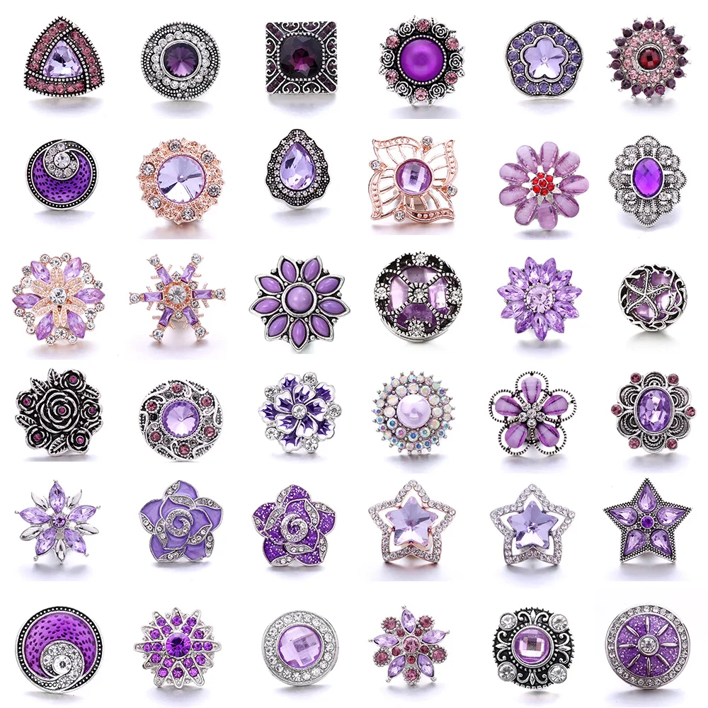 5Pcs/Lot High Quality 18MM Snap Buttons Snap Jewelry Purple Crystal Rhinestone Flower Charms Fit Women Snap Bracelets Necklace
5Pcs/Lot High Quality 18MM Snap Buttons Snap Jewelry Purple Crystal Rhinestone Flower Charms Fit Women Snap Bracelets Necklace