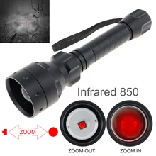 T50 10W IR Flashlight 850nm 940nm Night Vision Zoomable Radiation Tactical Torch for Hunting Flashlight Use 18650 Battery
T50 10W IR Flashlight 850nm 940nm Night Vision Zoomable Radiation Tactical Torch for Hunting Flashlight Use 18650 Battery