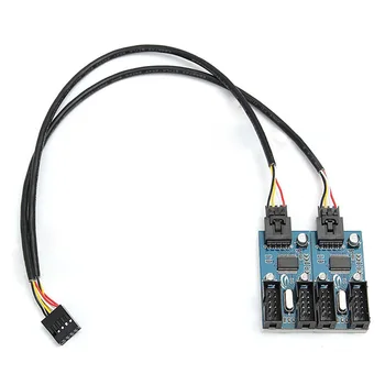 9 Pin USB Header Male 1 to 4 Female Extender Cable 9P USB2.0 Port Multiplier HUB New Arrival
9 Pin USB Header Male 1 to 4 Female Extender Cable 9P USB2.0 Port Multiplier HUB New Arrival