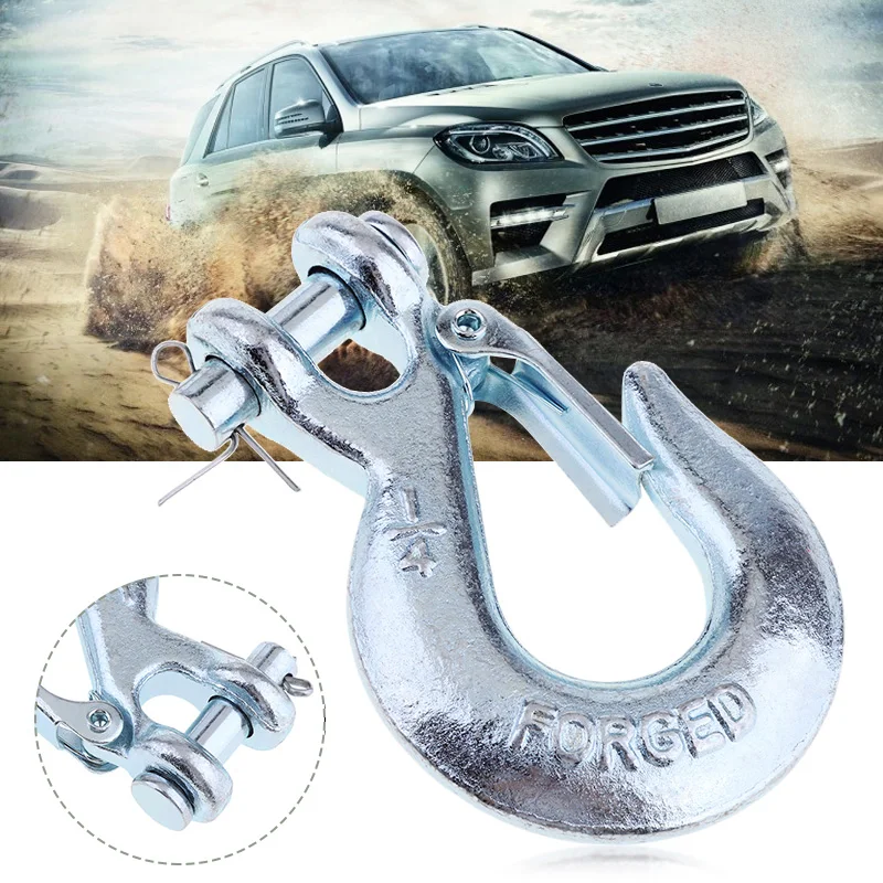 1 Pcs 1/4'' Winch Cable Hook Clevis Rigging Tow Trailer & Latch For Car/ATV/Trailer/Boat/Truck/RV Spring-Loaded Car Accessories 
1 Pcs 1/4'' Winch Cable Hook Clevis Rigging Tow Trailer & Latch For Car/ATV/Trailer/Boat/Truck/RV Spring-Loaded Car Accessories