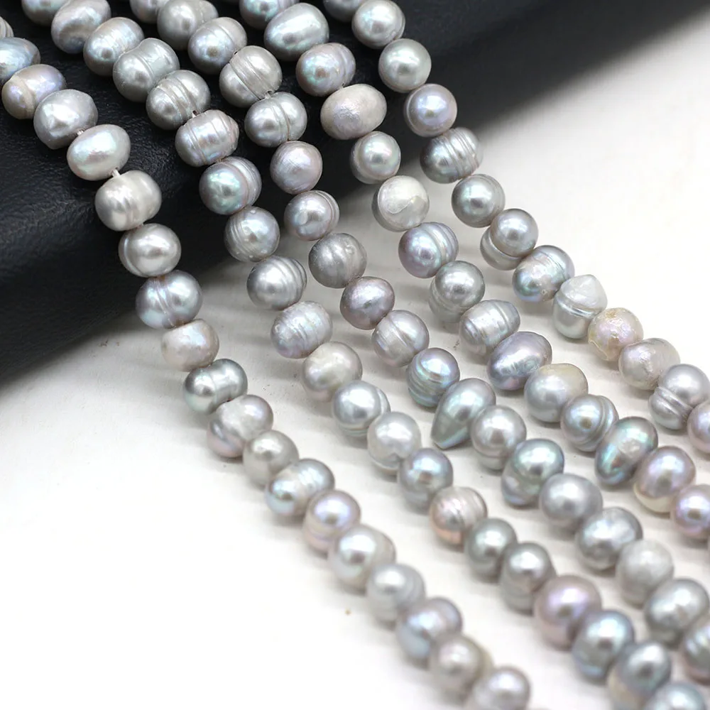 Natural Fresh Water Punch Pearl Gray Beads 6-7mm 36cm DIY for Jewelry Making Necklaces Accessories Bracelet Earrings
Natural Fresh Water Punch Pearl Gray Beads 6-7mm 36cm DIY for Jewelry Making Necklaces Accessories Bracelet Earrings