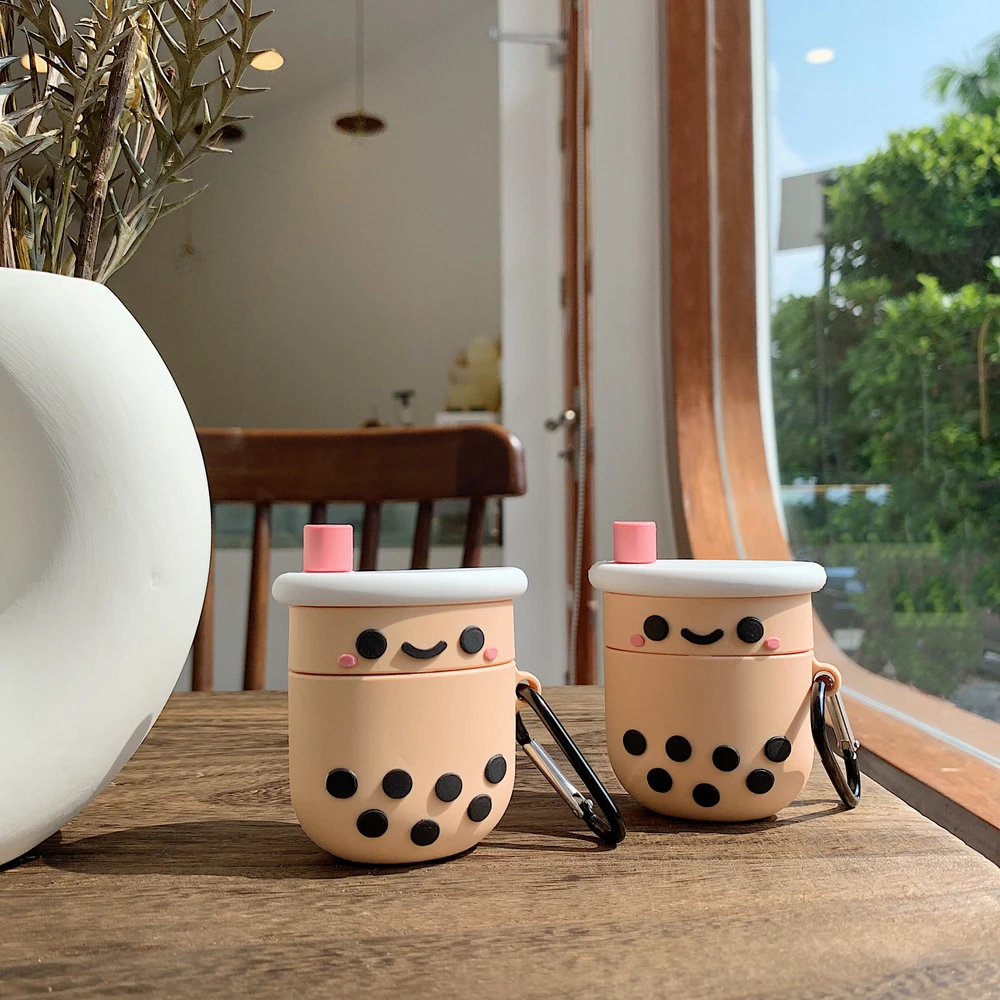 3D Cartoon Pearl milk tea Earphone Soft Silicone Case for AirPods 1 2 Bluetooth Headset Charging Box Protective Cover With Hook
3D Cartoon Pearl milk tea Earphone Soft Silicone Case for AirPods 1 2 Bluetooth Headset Charging Box Protective Cover With Hook