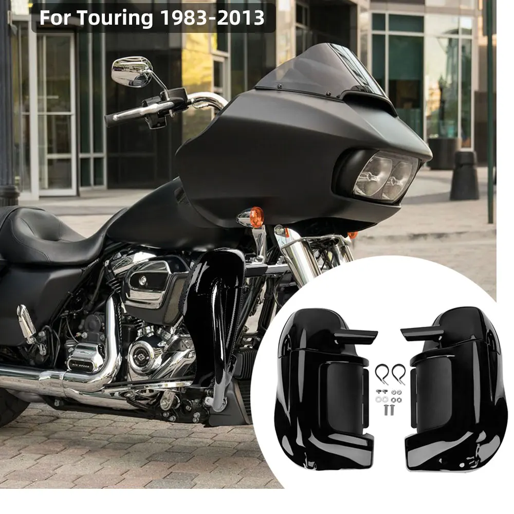 Vivid Black Lower Vented Leg Fairing fit For Harley Touring Electra Glide 83-13