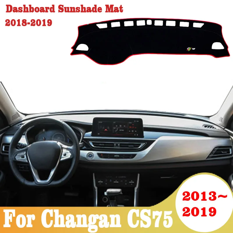 

Car Dashboard Cover Mat Pad Anti-UV Sunshade Instrument Panel Carpet For Changan CS75 2013 2014 2015 2016 - 2019 Car Accessories