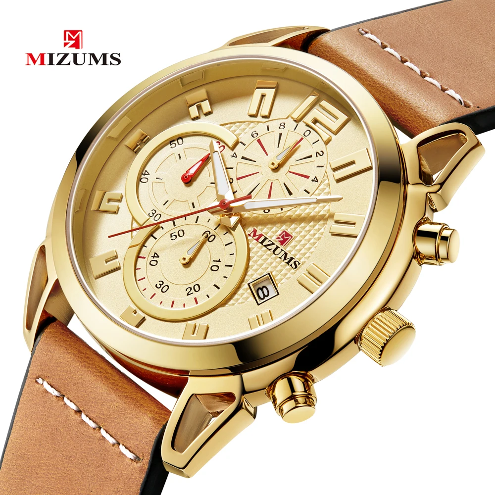 MIZUMS Luxury Watch Men 2020 New Top Brand Leather Men Sport Watches with Chronograph Calendar Sub-dials Wristwatch Male Watches
MIZUMS Luxury Watch Men 2020 New Top Brand Leather Men Sport Watches with Chronograph Calendar Sub-dials Wristwatch Male Watches