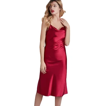 Sexy Ladies Long Gowns Silk Night Dress Sexy Spaghetti Strap Womens Nightgown Satin Sleepwear Red Plus Lingerie Dress Night Wear
Sexy Ladies Long Gowns Silk Night Dress Sexy Spaghetti Strap Womens Nightgown Satin Sleepwear Red Plus Lingerie Dress Night Wear