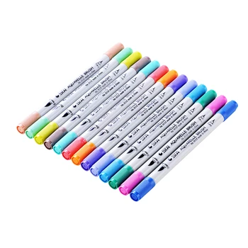 12pcs Marker Pens Double-ended Practical Watercolor Pen Marker Set Coloring pens Stationery Supplies for Painting Doodling
12pcs Marker Pens Double-ended Practical Watercolor Pen Marker Set Coloring pens Stationery Supplies for Painting Doodling