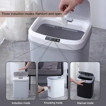 Battery Type 15L Automatic Sensor Smart Trash Can Waterproof Silent Plastic Material for Living Room Kitchen Garbage Bucket
Battery Type 15L Automatic Sensor Smart Trash Can Waterproof Silent Plastic Material for Living Room Kitchen Garbage Bucket