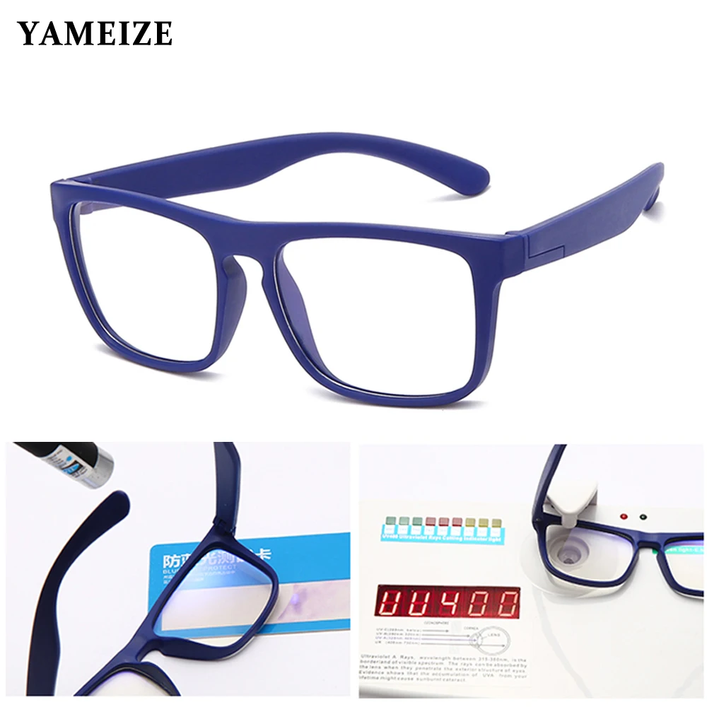 YAMEIZE Kids Anti Blue Light Glasses Children Silicone Soft Optical Square Frame Eyeware Boy Girls Computer Transparent Glasses
YAMEIZE Kids Anti Blue Light Glasses Children Silicone Soft Optical Square Frame Eyeware Boy Girls Computer Transparent Glasses