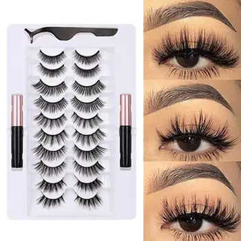 10 Pairs Magnetic Eyelashs Magnet Liquid Eyeliner& & Eyelash Waterproof Lasting Lashes Set Magnetic Tweezer Long Extension N9B8
10 Pairs Magnetic Eyelashs Magnet Liquid Eyeliner& & Eyelash Waterproof Lasting Lashes Set Magnetic Tweezer Long Extension N9B8