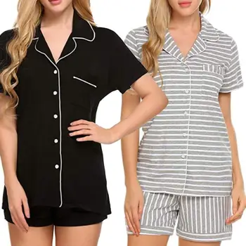 Summer Faux Silk Pajamas Set Short Sleeves Shorts Nightwear S-2XL Large Size 2020 New Sexy Pijama Mujer Pure Color Sleepwear
Summer Faux Silk Pajamas Set Short Sleeves Shorts Nightwear S-2XL Large Size 2020 New Sexy Pijama Mujer Pure Color Sleepwear