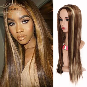 Gossamelle Mix Brown Blonde Synthetic Wig Highlight Long Straight Wigs For Women Middle Part Heat Resistant Hair
Gossamelle Mix Brown Blonde Synthetic Wig Highlight Long Straight Wigs For Women Middle Part Heat Resistant Hair