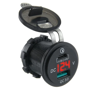 Type-C PD and QC 3.0 Fast Charging USB Car Charger for Motorcycle Boat RV Charging Compatible For Android Mobile Phone Charger
Type-C PD and QC 3.0 Fast Charging USB Car Charger for Motorcycle Boat RV Charging Compatible For Android Mobile Phone Charger