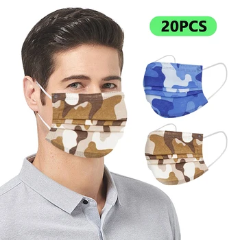 20 Pack/Box Unisex Asult Face Masks Camouflage Disposable Mouth Mask 3-Layers Face Shield Muffle Masks mascarilla cubrebocas
20 Pack/Box Unisex Asult Face Masks Camouflage Disposable Mouth Mask 3-Layers Face Shield Muffle Masks mascarilla cubrebocas