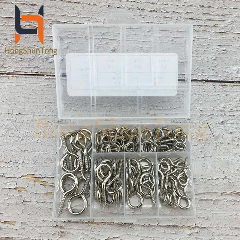 100pcs/set Hooks Ring Screw Eyes Pin metal Sheep Eye self-tapping screws Hooks Eyelets Screw Threaded 2#---10#
100pcs/set Hooks Ring Screw Eyes Pin metal Sheep Eye self-tapping screws Hooks Eyelets Screw Threaded 2#---10#
