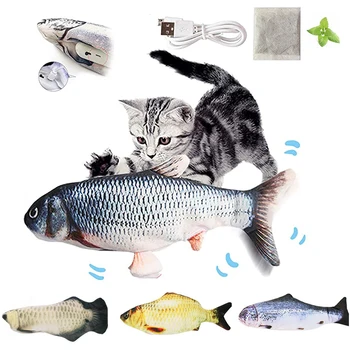 Electronic Flopping Cat Kicker Fish Toy Realistic Flopping Fish Wiggle Fish Catnip Toys Plush Interactive Cat Toys for Cat
Electronic Flopping Cat Kicker Fish Toy Realistic Flopping Fish Wiggle Fish Catnip Toys Plush Interactive Cat Toys for Cat