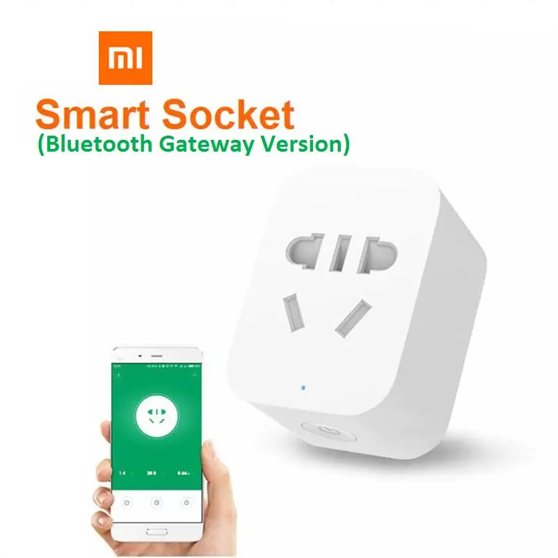Xiaomi Mi Mijia Smart Socket Plug Bluetooth gateway version Wireless Switches Timer WiFi by home APP | Электроника
