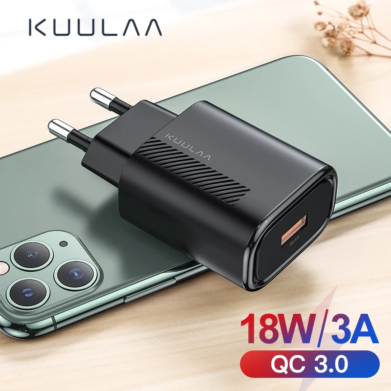 KUULAA Quick Charge 3.0 QC 18W USB Charger For iPad mini QC3.0 Fast Charging USB Wall Tablet Charger For Samsung Huawei Xiaomi
KUULAA Quick Charge 3.0 QC 18W USB Charger For iPad mini QC3.0 Fast Charging USB Wall Tablet Charger For Samsung Huawei Xiaomi