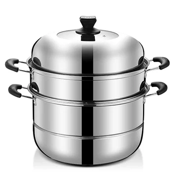 Double boilers Steamer stainless steel household double layer three-layer multilayer pot induction cooker gas universal
Double boilers Steamer stainless steel household double layer three-layer multilayer pot induction cooker gas universal