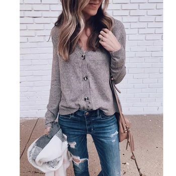 Autumn Winter Fashion Button Long Sleeve Blouse Women Cardigans 2019 Fashion Slim Ladies V V Neck Knitted Sweater Long Sleeve
Autumn Winter Fashion Button Long Sleeve Blouse Women Cardigans 2019 Fashion Slim Ladies V V Neck Knitted Sweater Long Sleeve