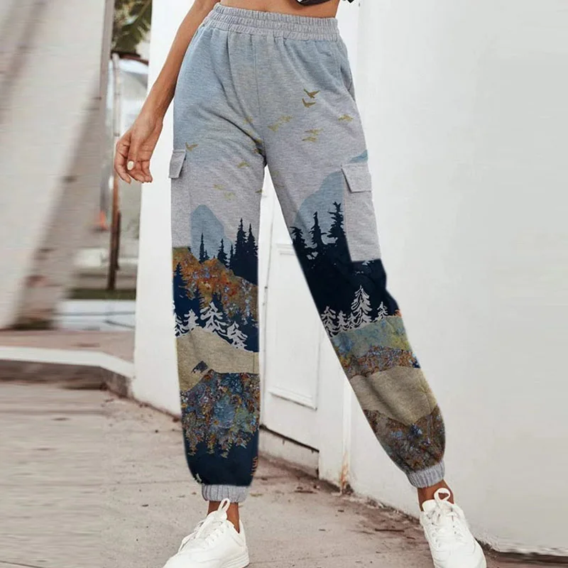 5XL Elegant Mountain Print Pants Women High Waist Pocket Autumn Trousers 2020 Casual Plus Size Elastic Waist Sweatpants Harajuku
5XL Elegant Mountain Print Pants Women High Waist Pocket Autumn Trousers 2020 Casual Plus Size Elastic Waist Sweatpants Harajuku