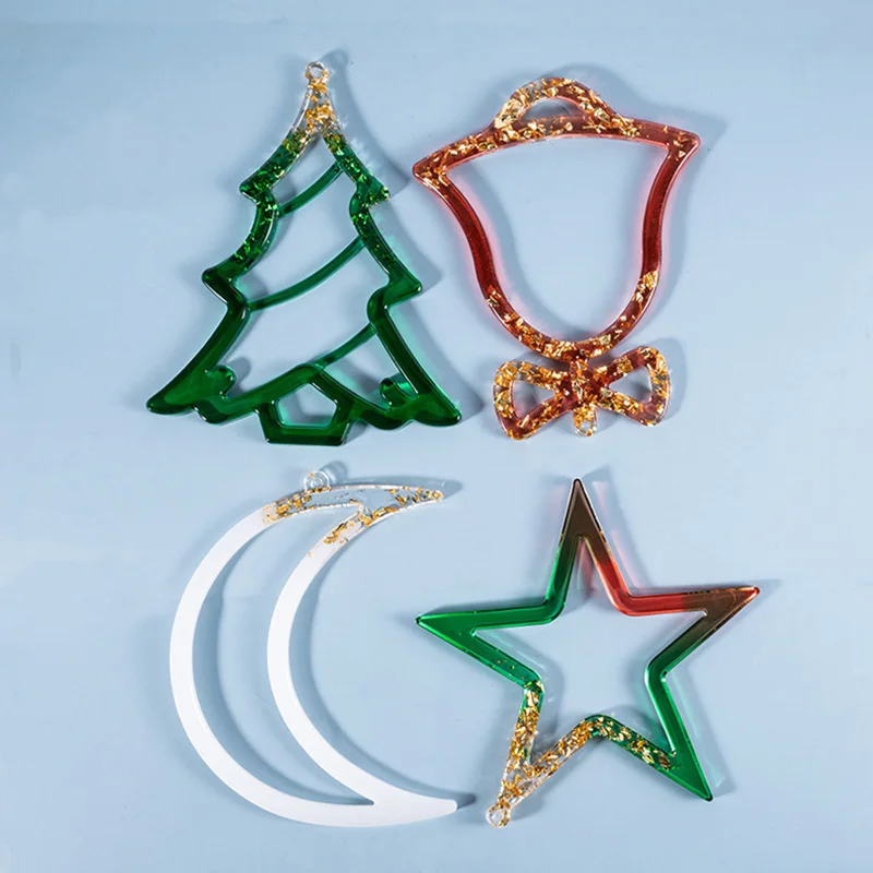 Hollow out Listing Silicone Mould Christmas Tree Star Moon Santa Claus Resin Crystal Epoxy Molds For DIY Decorate Crafts Charms
Hollow out Listing Silicone Mould Christmas Tree Star Moon Santa Claus Resin Crystal Epoxy Molds For DIY Decorate Crafts Charms