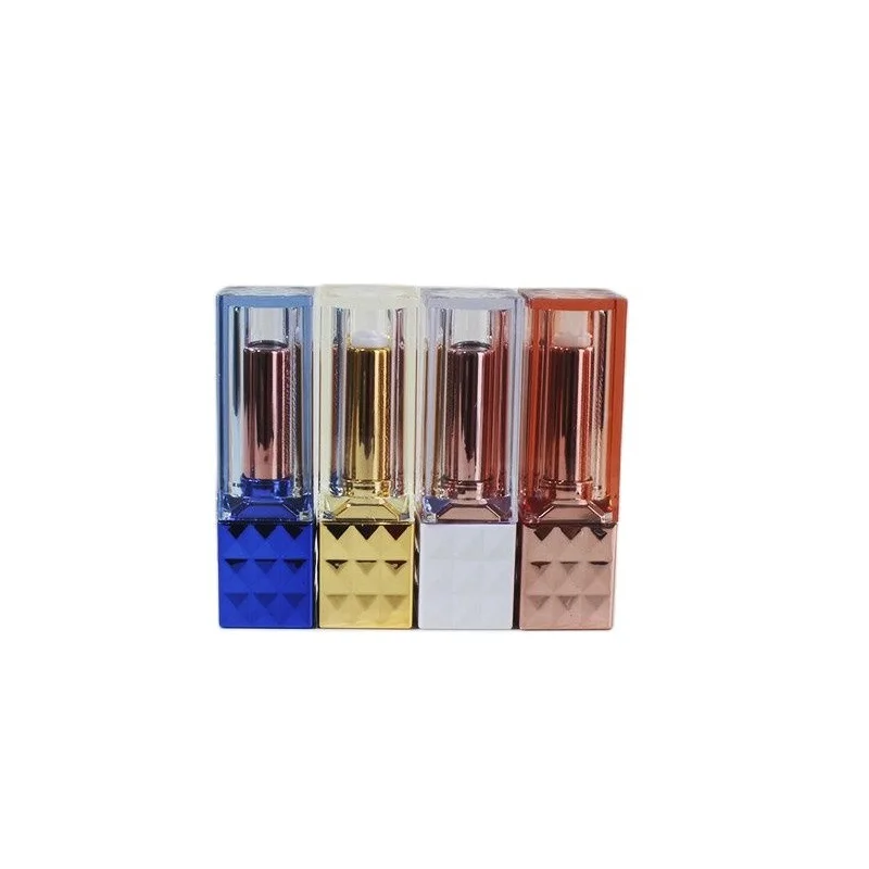 White Suqare Empty Lip Balm Tube 12.imm Plastic Blue Lipstick Package Elegant Gold Lip Rouge Bottle Yellow Lip Makeup Tool
White Suqare Empty Lip Balm Tube 12.imm Plastic Blue Lipstick Package Elegant Gold Lip Rouge Bottle Yellow Lip Makeup Tool