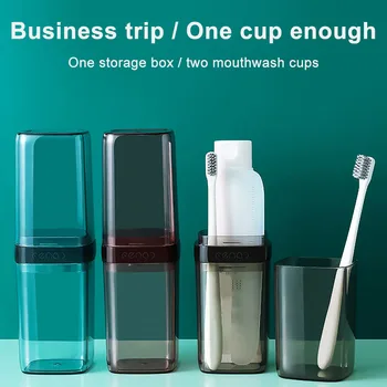 Portable Travel Toothbrush Cup Set Portable Couple Mouthwash Mug Washing Brushing Outdoor Travel Wash Supplies Storage Box 
Portable Travel Toothbrush Cup Set Portable Couple Mouthwash Mug Washing Brushing Outdoor Travel Wash Supplies Storage Box
