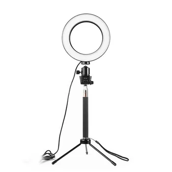 16Cm LED Ring Light with Tripod 3 Color Modes 10 Brightness Dimmable Ring Light for Youtube Makeup Video Vlog Lighting 504#2
16Cm LED Ring Light with Tripod 3 Color Modes 10 Brightness Dimmable Ring Light for Youtube Makeup Video Vlog Lighting 504#2
