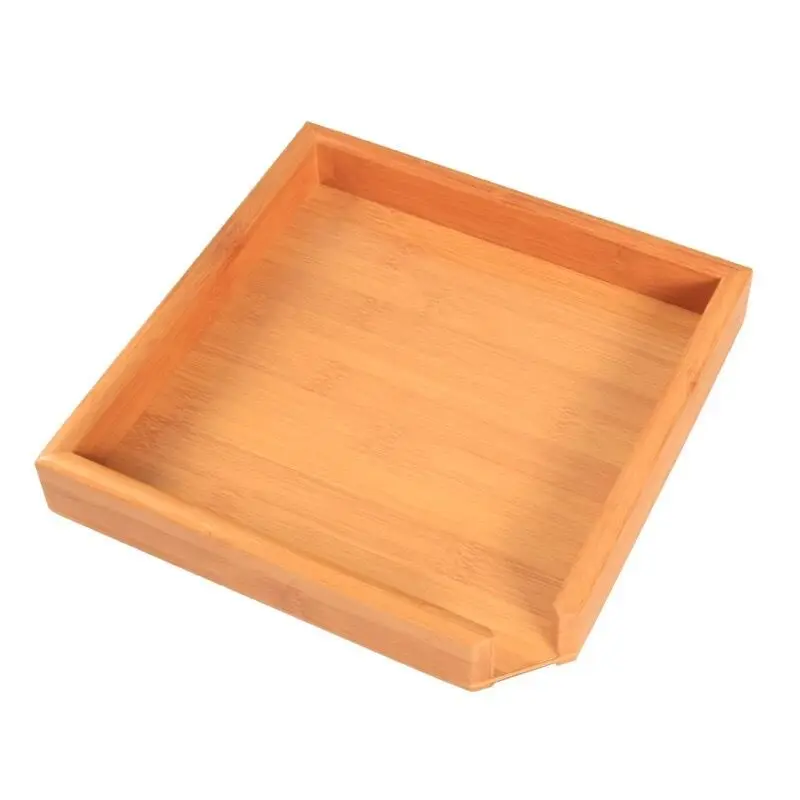 Creative Square Bamboo Tea Tray Ceremony Container Storage Set Gadget | Дом и сад