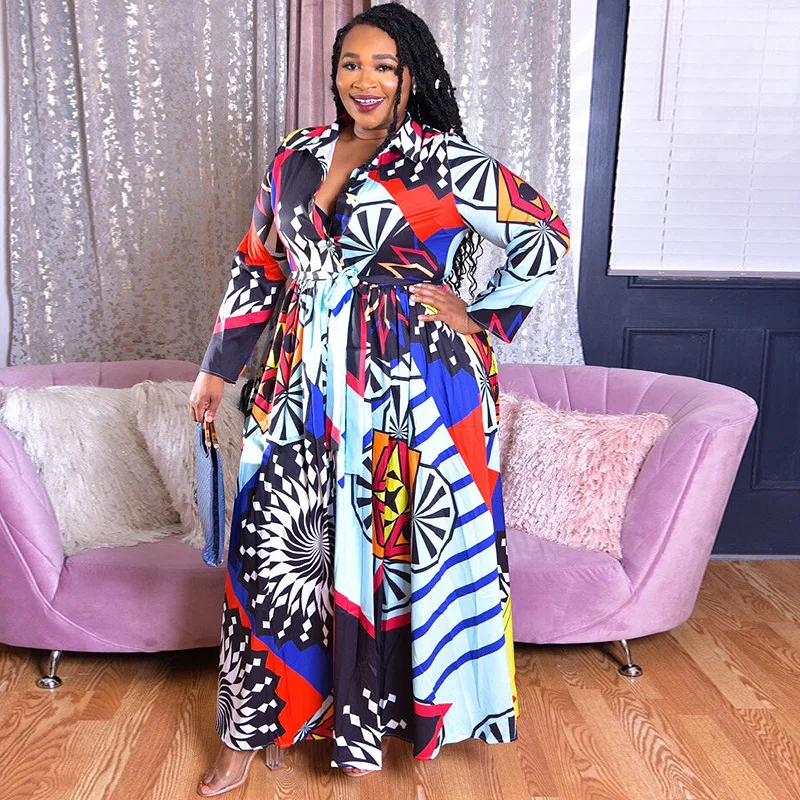 2020 New Spring Women Plus Size Button Dress Female Printing Leisure Long Skirts Ladies Autumn Fashion High Quatily Dresses LT54
2020 New Spring Women Plus Size Button Dress Female Printing Leisure Long Skirts Ladies Autumn Fashion High Quatily Dresses LT54