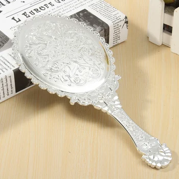 Silver Vintage Handle Makeup Mirrors Floral Repousse Oval Round Makeup Hand Mirror Women Lady Makeup Beauty Dresser Tool
Silver Vintage Handle Makeup Mirrors Floral Repousse Oval Round Makeup Hand Mirror Women Lady Makeup Beauty Dresser Tool