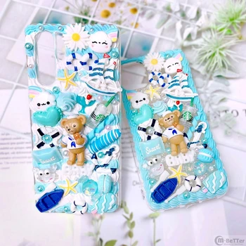 DIY case For Samsung s20 ultra 3D Bear phone cover note 5/8/9/10 plus cute Duffy cream shell Galaxy s8/9/10+ handmade candy food
DIY case For Samsung s20 ultra 3D Bear phone cover note 5/8/9/10 plus cute Duffy cream shell Galaxy s8/9/10+ handmade candy food
