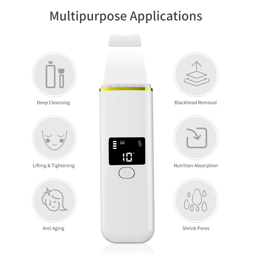 Pro Ultrasonic Facial Skin Scrubber LCD Screen Ion EMS Therapy Face Rejuvenation Cleaner Blackhead Acne Cleaning Skin Care Tool
Pro Ultrasonic Facial Skin Scrubber LCD Screen Ion EMS Therapy Face Rejuvenation Cleaner Blackhead Acne Cleaning Skin Care Tool