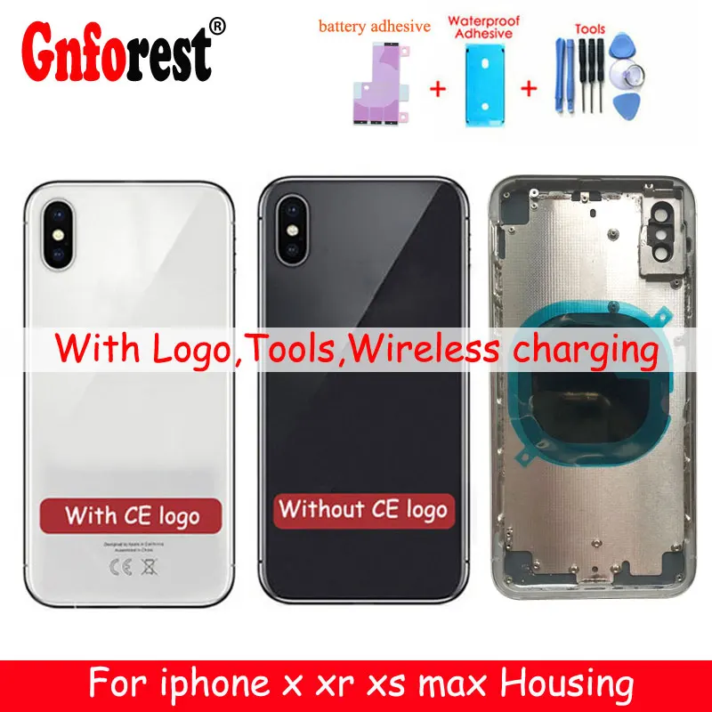 For iphone X XR Battery Back Cover Door Rear Cover + Chassis middle Frame For iPhone X Cover Full Housing Case No Flex Cable
For iphone X XR Battery Back Cover Door Rear Cover + Chassis middle Frame For iPhone X Cover Full Housing Case No Flex Cable