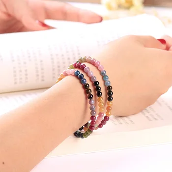 Natural gemstone Brazilian tourmaline bracelet, three circle round colorful beads bracelet, beautiful jewelry gift for ladies
Natural gemstone Brazilian tourmaline bracelet, three circle round colorful beads bracelet, beautiful jewelry gift for ladies
