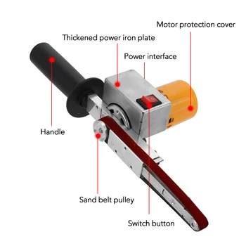 Multifunctional Handheld Mini Sanding Angle Grinder Belt Sander Micro Polisher Electric Grinding Polishing Machine
Multifunctional Handheld Mini Sanding Angle Grinder Belt Sander Micro Polisher Electric Grinding Polishing Machine