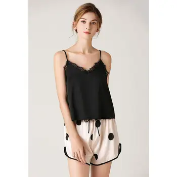 New Women Sexy Sleepwear Pajamas Womens Simulation Lace Button Sleeveless Sleepwear Short Sets Sexy Nightwear Babydoll Pijama 
New Women Sexy Sleepwear Pajamas Womens Simulation Lace Button Sleeveless Sleepwear Short Sets Sexy Nightwear Babydoll Pijama