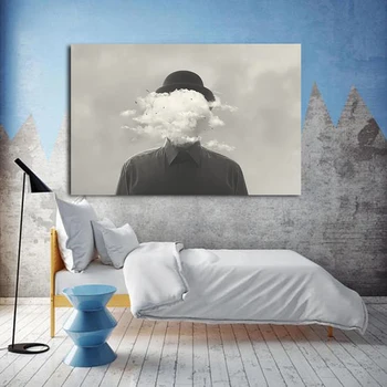 Surreal Concept Man with Cloud Canvas Painting Black White Original Modern Abstract Pictures for Living Bedding Room Decoration
Surreal Concept Man with Cloud Canvas Painting Black White Original Modern Abstract Pictures for Living Bedding Room Decoration